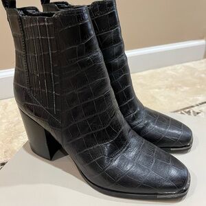 Marc Fisher Croc Ankle Booties